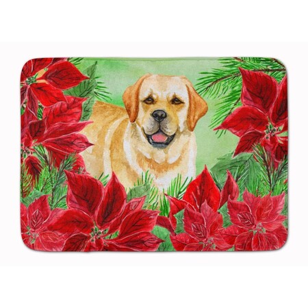 Carolines Treasures Golden Retriever Poinsettas Machine Washable Memory Foam Mat CK1312RUG